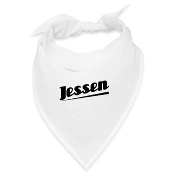 Jessen - Textdesign mit Stadtnamen - Bandana - Weiß - Vorne