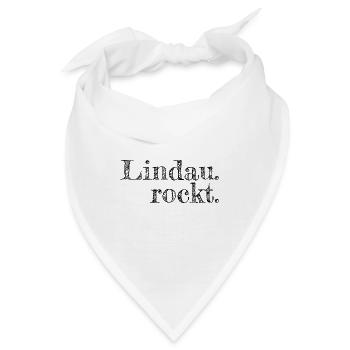 Lindau rockt - Textdesign mit Stadtnamen - Bandana - Weiß - Vorne