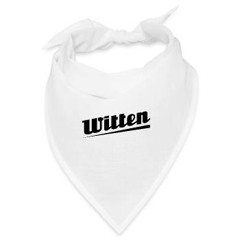 Witten - Textdesign mit Stadtnamen - Bandana - Weiß - Vorne