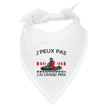 Ich kann nicht, ich habe ein Grand-Prix-Autorennen - Bandana - Weiß - Vorne