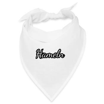 Hameln - Textdesign mit Stadtnamen - Bandana - Weiß - Vorne