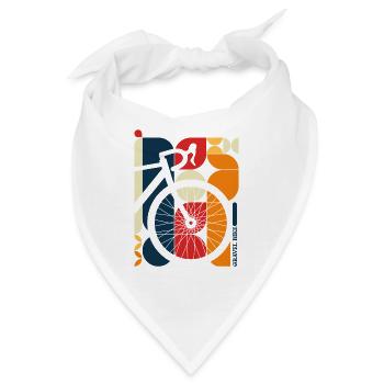 Abstrakter moderner Design-Kies - Bandana - Weiß - Vorne