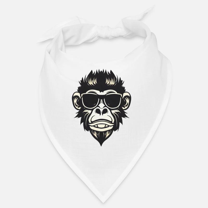 Cool monkey with sunglasses - Rock and Roll Bandana