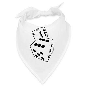 würfel - Bandana - Weiß - Vorne