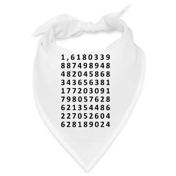 Goldener Schnitt / golden ratio (1c) - Bandana - Weiß - Vorne