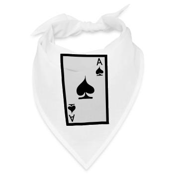 Ass (Pik) - Bandana - Weiß - Vorne