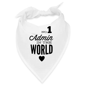 Der beste Admin der Welt - Bandana - Weiß - Vorne