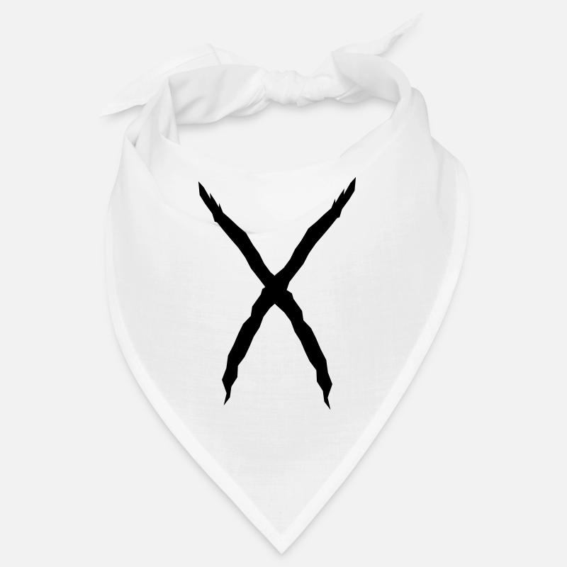 X Shape Letter Cool Scratch Wound Flesh Wound Bandana