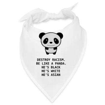 destroy racism panda - Bandana - Weiß - Vorne