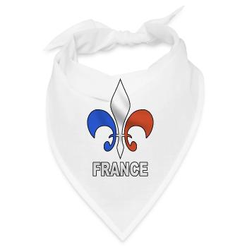 Frankreich - Bandana - Weiß - Vorne
