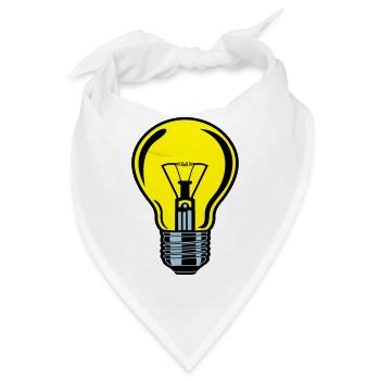 Glühbirne - Bandana - Weiß - Vorne