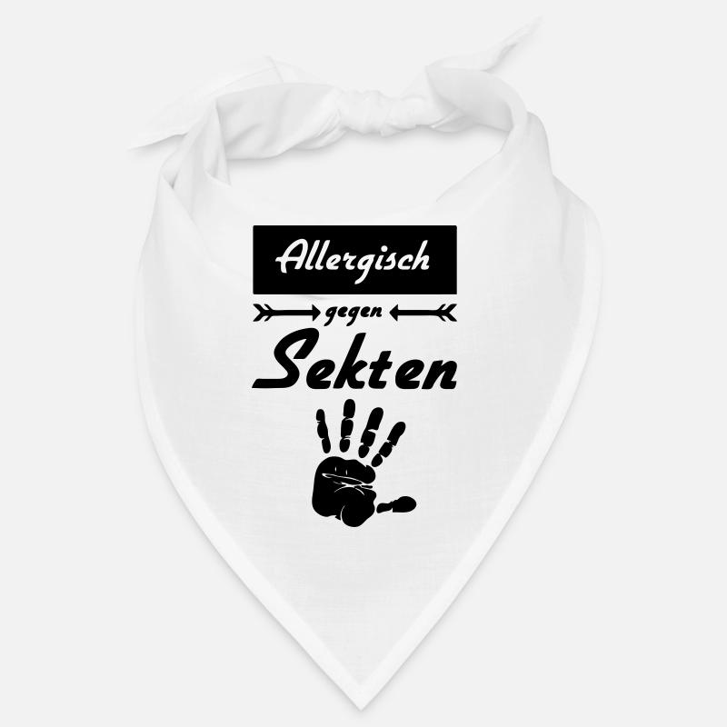 Allergisch gegen Sekten Geschenk - Bandana - Weiß