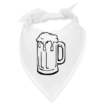 Bierkrug - Bandana - Weiß - Vorne