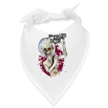 Morty, der fröhliche Knochenmann - Bandana - Weiß - Vorne