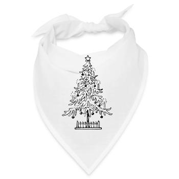 Weihnachtsbaum - Bandana - Weiß - Vorne