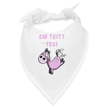 Ein Tritt Frei Pferdchen - Bandana - Weiß - Vorne