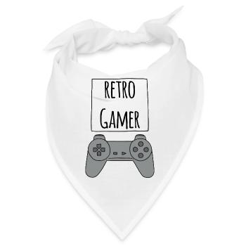 Gamer Retro PS - Bandana - Weiß - Vorne