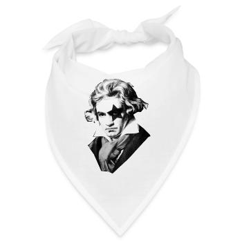 Beethoven Rock Kuss Black Metal - Bandana - Weiß - Vorne