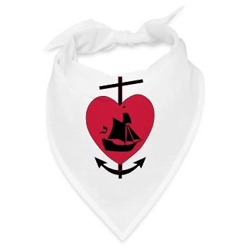 glauben hoffnung lieb - Bandana - Weiß - Vorne