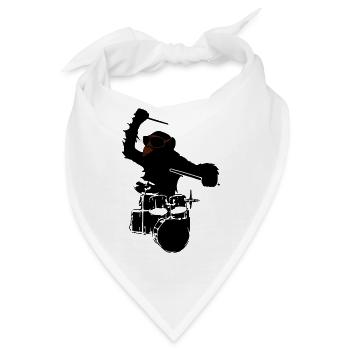music monkey - Bandana - Weiß - Vorne