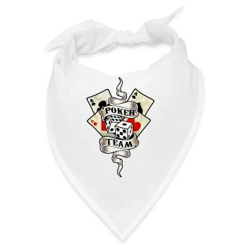 poker team design 8 - Bandana - Weiß - Vorne