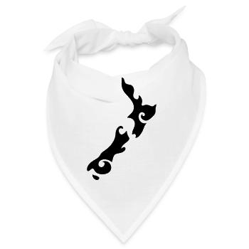 TATTOO Stammes Bild AOTEAROA NEUSEELAND - Bandana - Weiß - Vorne