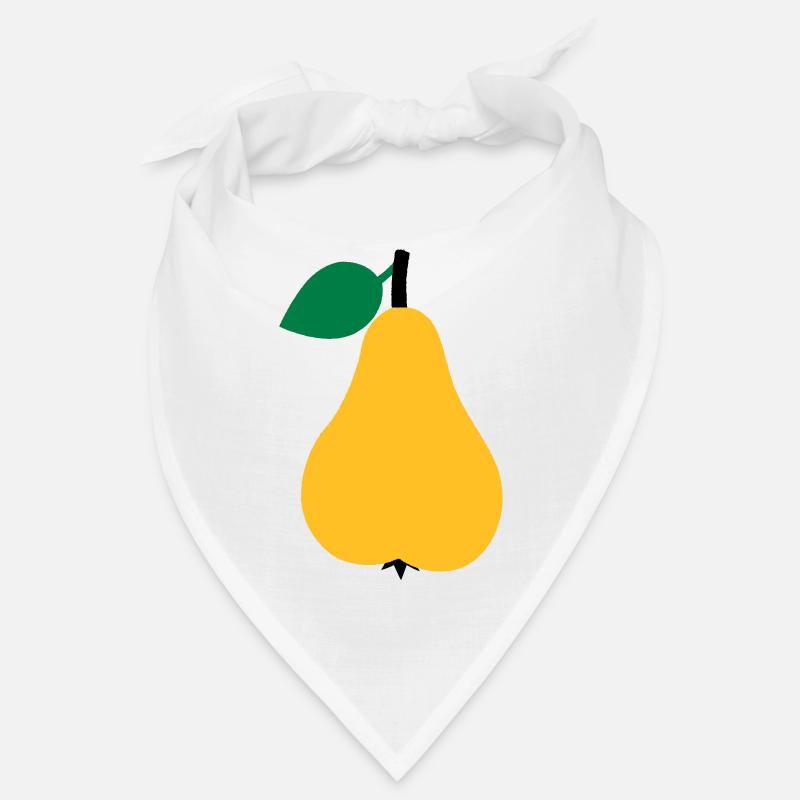 Birne - Bandana - Weiß