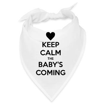 keep calm baby - Bandana - Weiß - Vorne