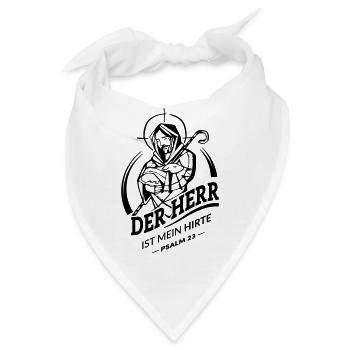 Der Herr ist mein Hirte - Bandana - Weiß - Vorne