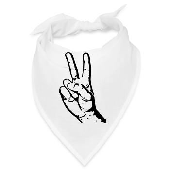 peace - Bandana - Weiß - Vorne