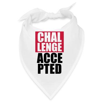 Cool Challenge Accepted Text Design - Bandana - Weiß - Vorne