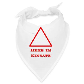 Hexe im Einsatz - Bandana - Weiß - Vorne