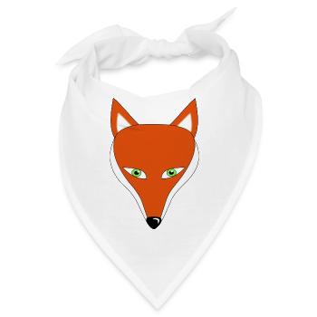 fuchs augen tier - Bandana - Weiß - Vorne