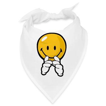 Smiley Confidence Expectation - Bandana - Weiß - Vorne
