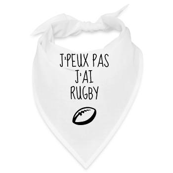 Rugby / Rugbyman / Sport / Fighter / Fight - Bandana - Weiß - Vorne