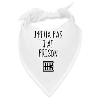 Gefängniswärter / Gefängnis / Polizei / Zelle - Bandana - Weiß - Vorne