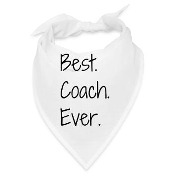 Coach / Coaching / Trainer / Sport - Bandana - Weiß - Vorne