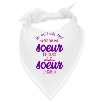 ma meilleure amie est ma soeur de coeur - Bandana - Weiß - Vorne
