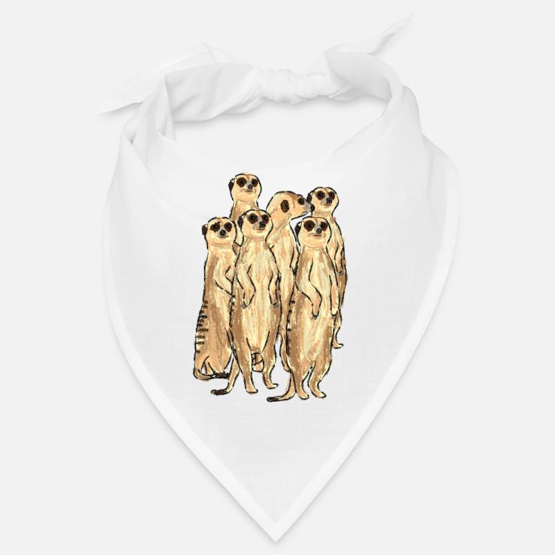 Conception de suricate / suricate - Bandana - blanc