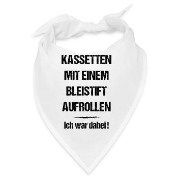 Kassetten mit einem Bleistift aufrollen - Bandana - Weiß - Vorne