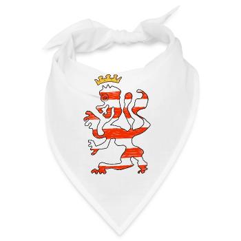 Hessen Löwe - Bandana - Weiß - Vorne