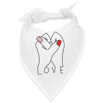 Liebe - Bandana - Weiß - Vorne