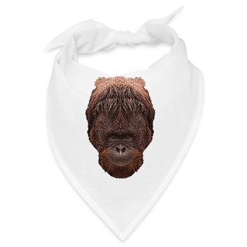 lustiges Affengesicht, tieredesigns männer - Bandana - Weiß - Vorne