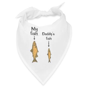 My fish, Daddy´s fish - Bandana - Weiß - Vorne