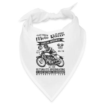 Motor Racer Motorbike Motorrad Club Verein Treffen - Bandana - Weiß - Vorne