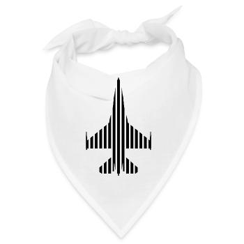 F-16 Viper / Kampf Falcon Jet-Jagdflugzeug / F16 - Bandana - Weiß - Vorne