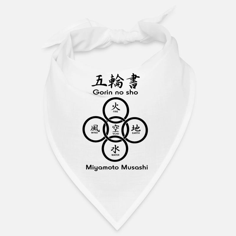 Fünf Kreise oder Ringe - Bandana - Weiß
