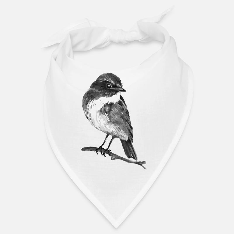Vogel - Bandana - Weiß