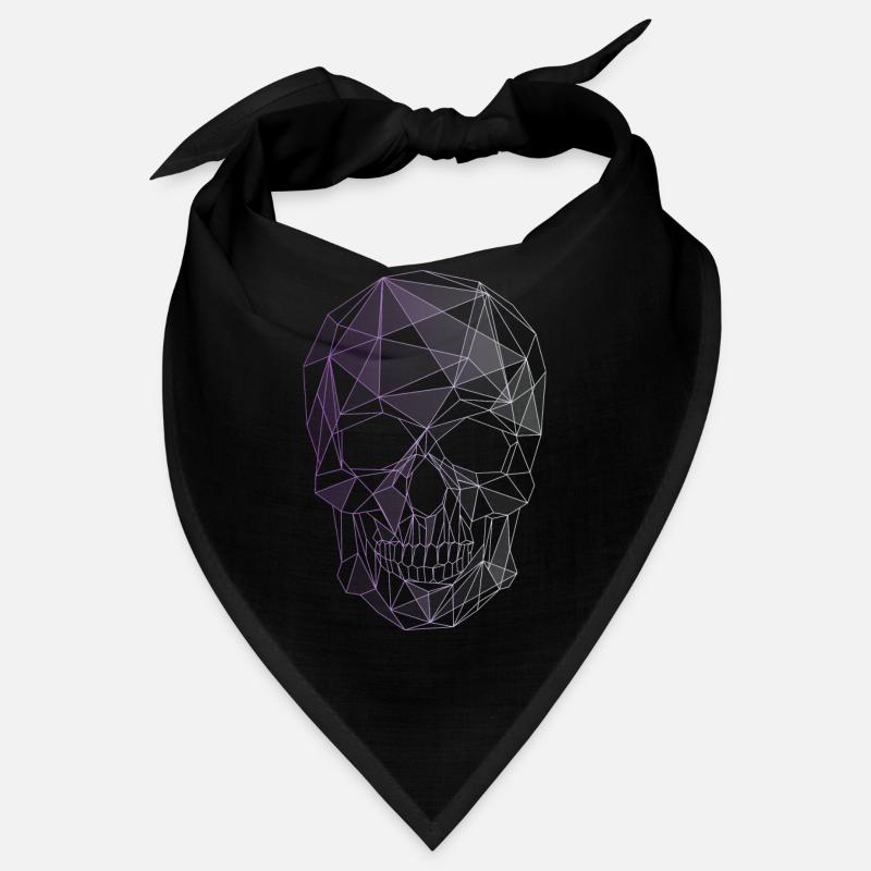 skull schädel lila gothik aesthetic wave low poly Bandana