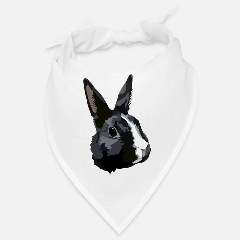 Rabbit black and white Bandana